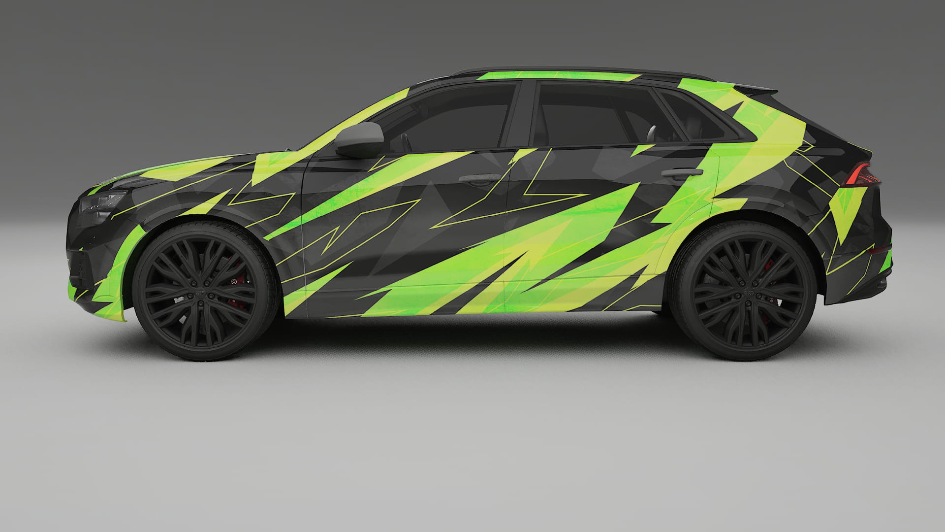 Audi Q8 F1 prefacelift pre-LCI NINJA TURTLES – Designet Wrap PPF-sæt i printbart polyurethanfilm
