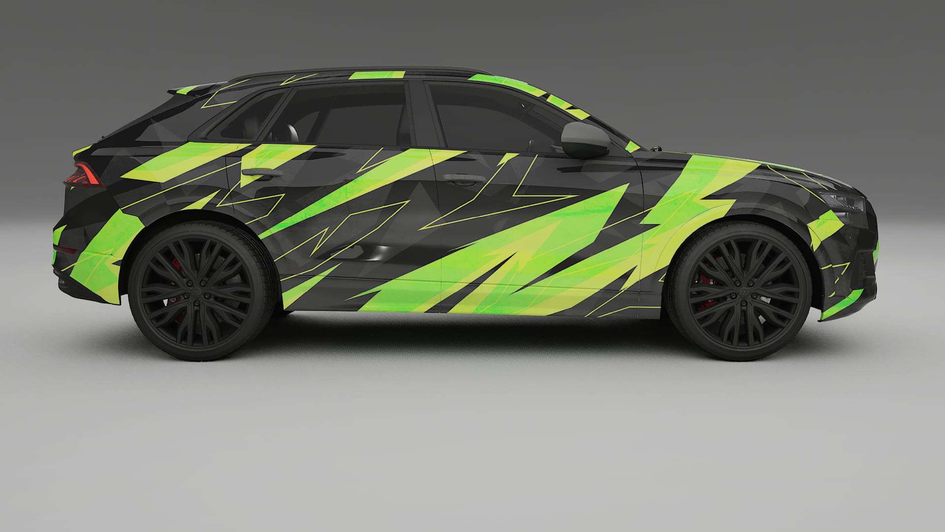 Audi Q8 F1 prefacelift pre-LCI NINJA TURTLES – Designet Wrap PPF-sæt i printbart polyurethanfilm