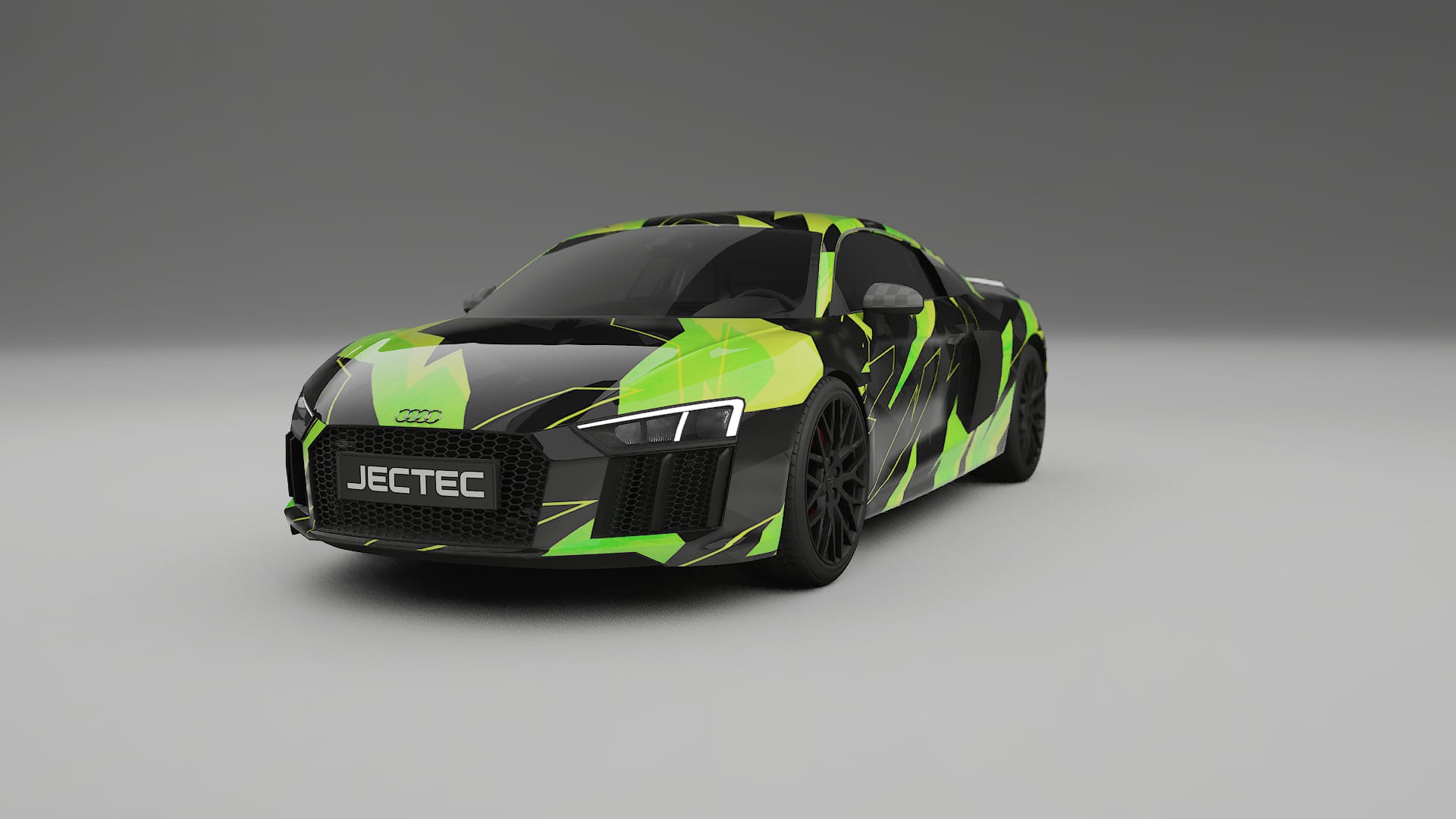 Audi R8 typ-4S prefacelift pre-LCI NINJA TURTLES – Designet Wrap PPF-sæt i printbart polyurethanfilm