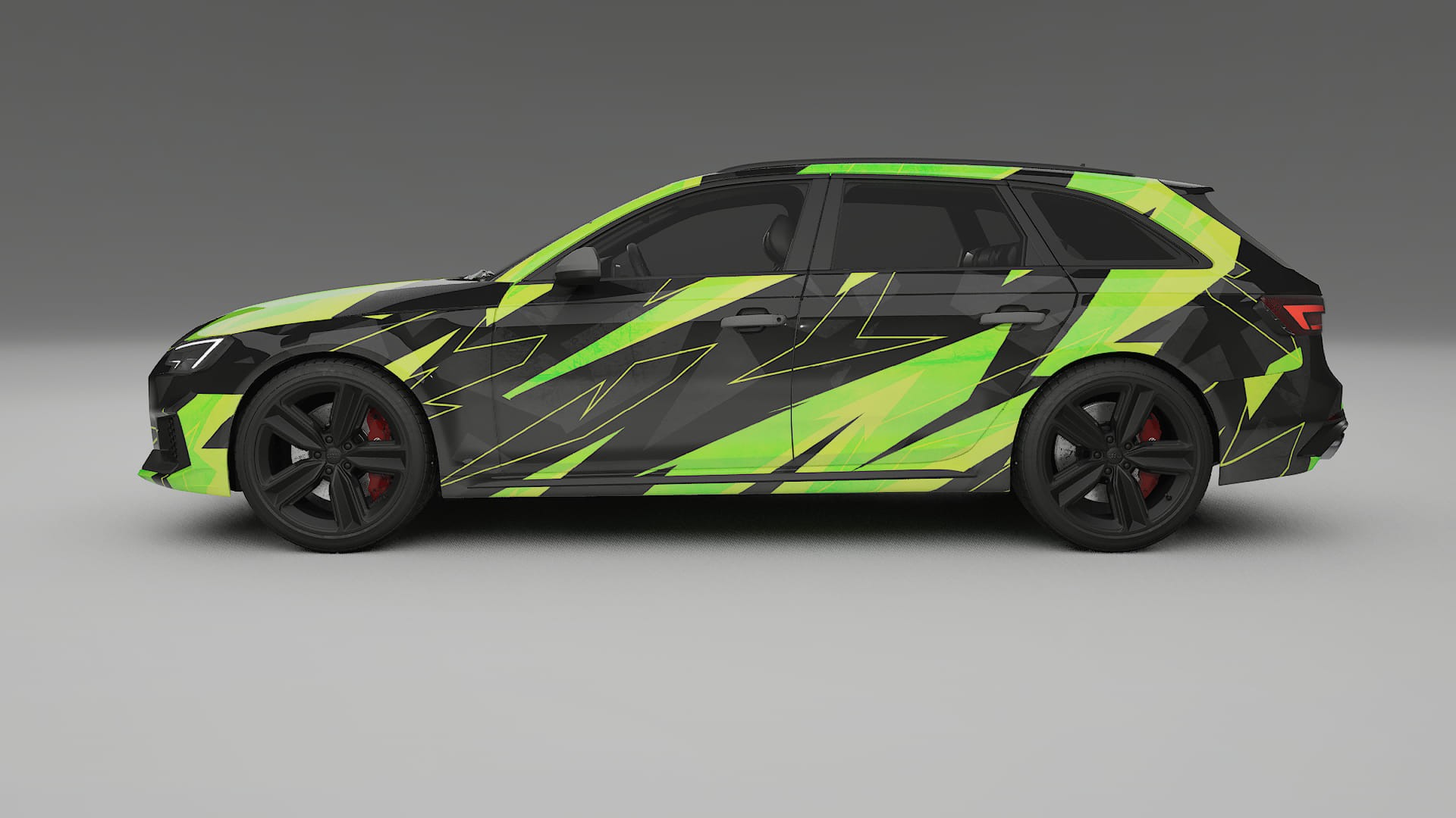 Audi RS4 Avant B9 prefacelift pre-LCI NINJA TURTLES – Designet Wrap PPF-sæt i printbart polyurethanfilm