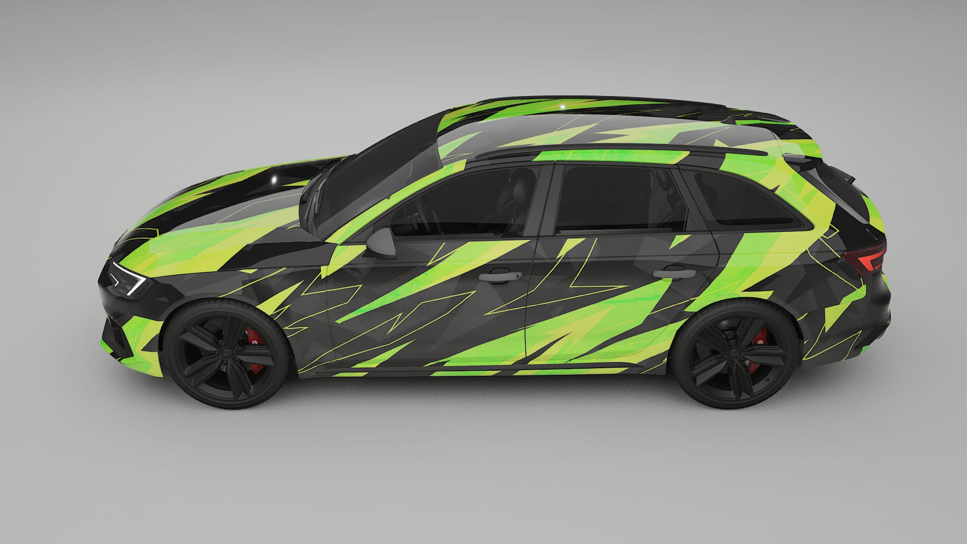 Audi RS4 Avant B9 prefacelift pre-LCI NINJA TURTLES – Designet Wrap PPF-sæt i printbart polyurethanfilm