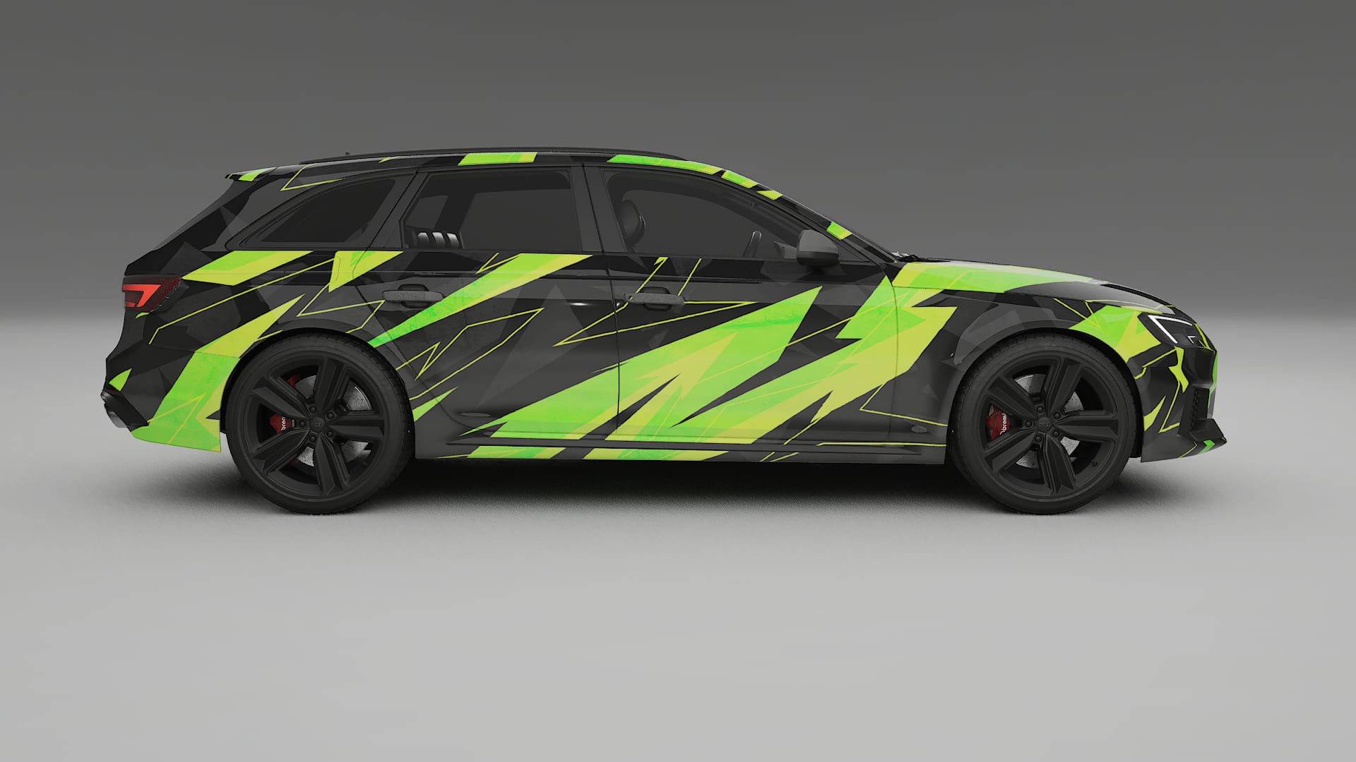 Audi RS4 Avant B9 prefacelift pre-LCI NINJA TURTLES – Designet Wrap PPF-sæt i printbart polyurethanfilm