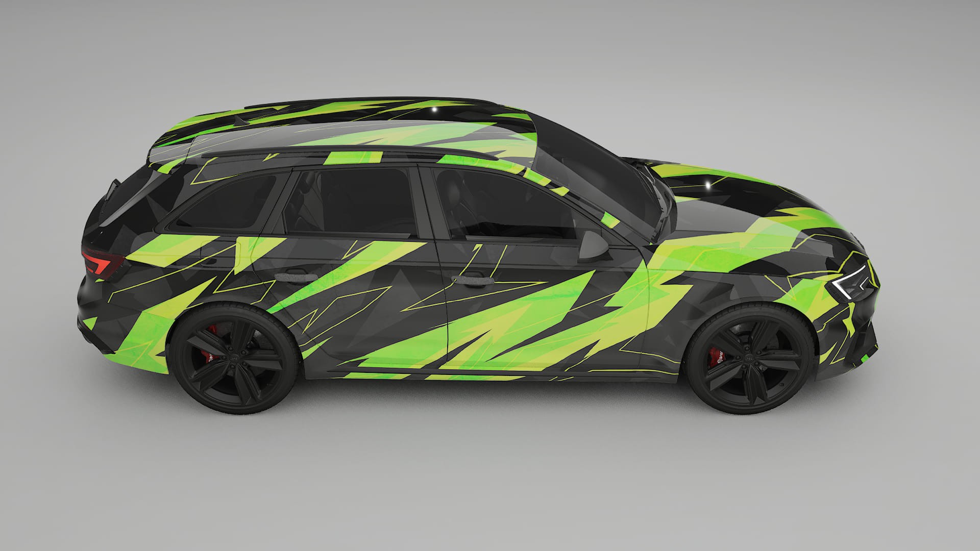 Audi RS4 Avant B9 prefacelift pre-LCI NINJA TURTLES – Designet Wrap PPF-sæt i printbart polyurethanfilm