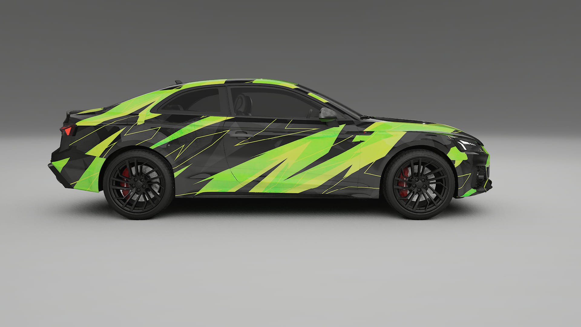 Audi RS5 Coupe B9 facelift pre-LCI NINJA TURTLES – Designet Wrap PPF-sæt i printbart polyurethanfilm