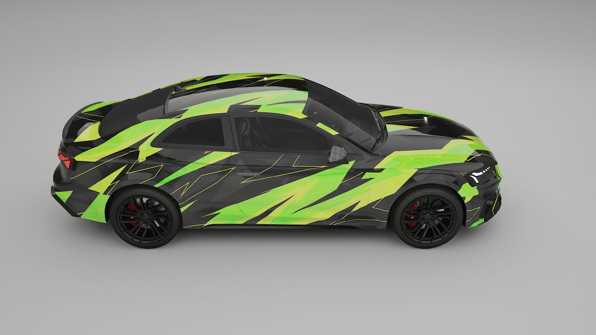 Audi RS5 Coupe B9 facelift pre-LCI NINJA TURTLES – Designet Wrap PPF-sæt i printbart polyurethanfilm