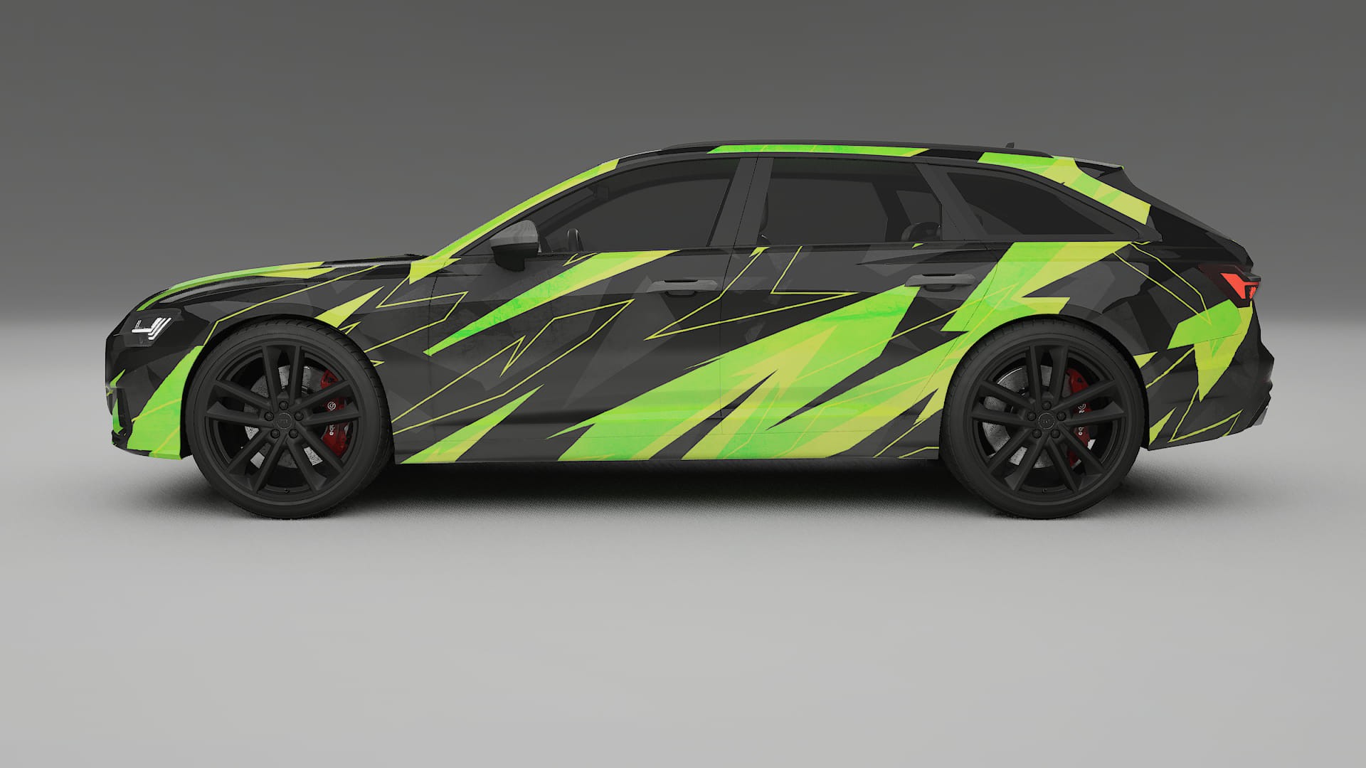 Audi S6 Avant prefacelift pre-LCI C8 NINJA TURTLES – Designet Wrap PPF-sæt i printbart polyurethanfilm