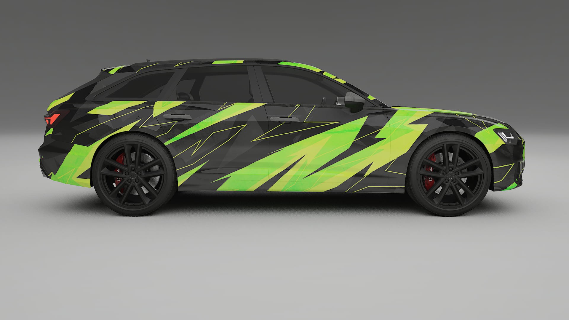 Audi S6 Avant prefacelift pre-LCI C8 NINJA TURTLES – Designet Wrap PPF-sæt i printbart polyurethanfilm