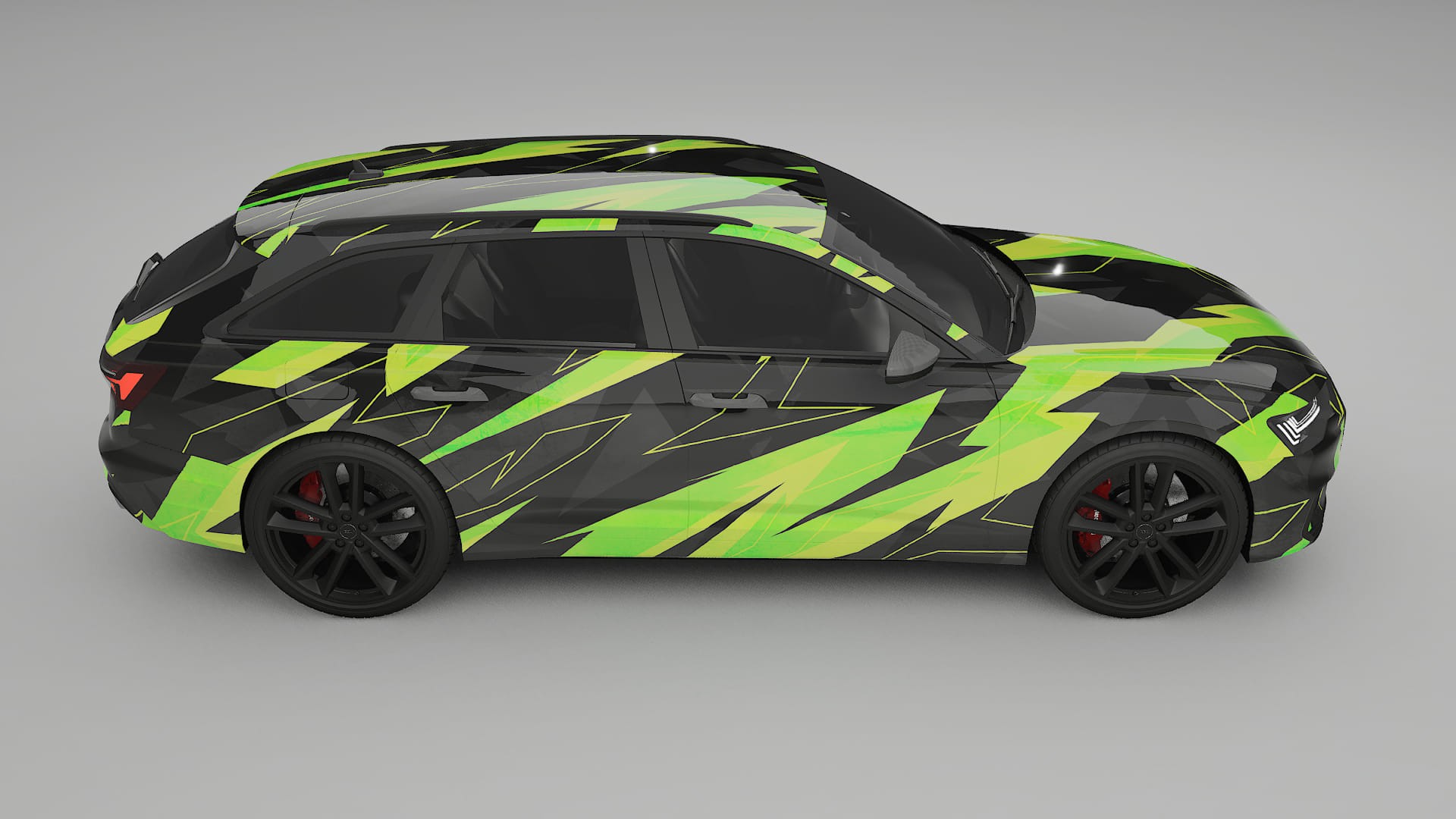 Audi S6 Avant prefacelift pre-LCI C8 NINJA TURTLES – Designet Wrap PPF-sæt i printbart polyurethanfilm