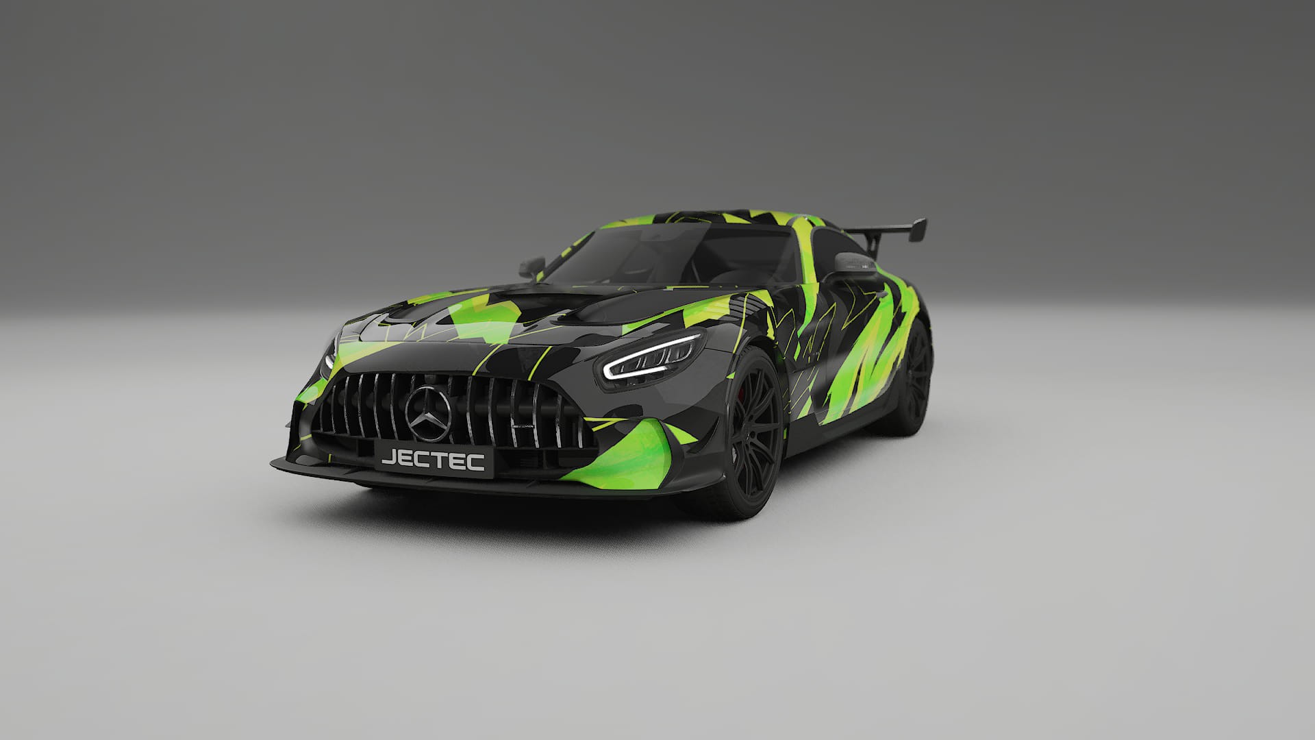 Mercedes AMG GT Black Series C192 Coupe NINJA TURTLES – Designet Wrap PPF-sæt i printbart polyurethanfilm