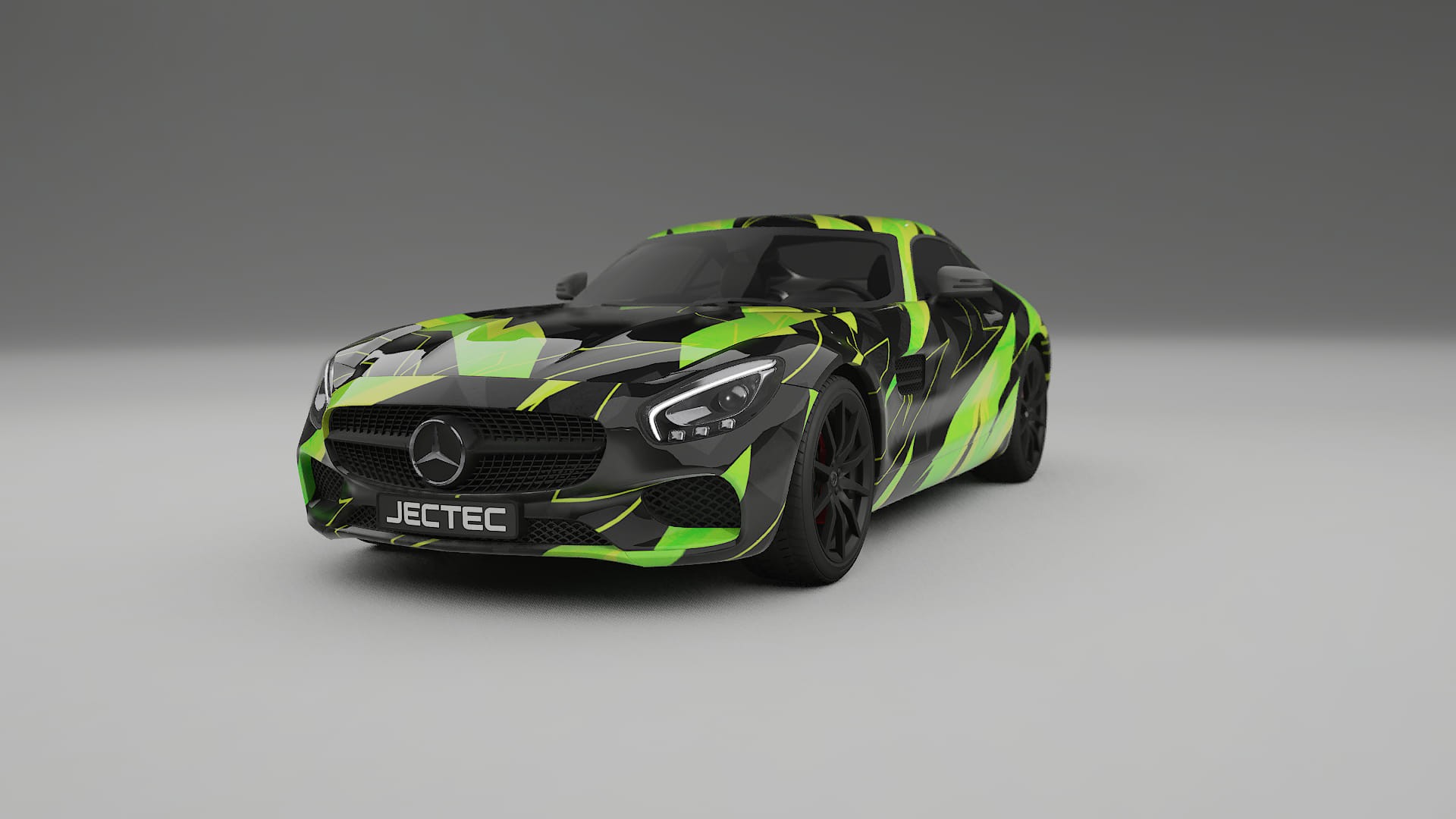 Mercedes AMG GT C190 Coupe NINJA TURTLES – Designet Wrap PPF-sæt i printbart polyurethanfilm