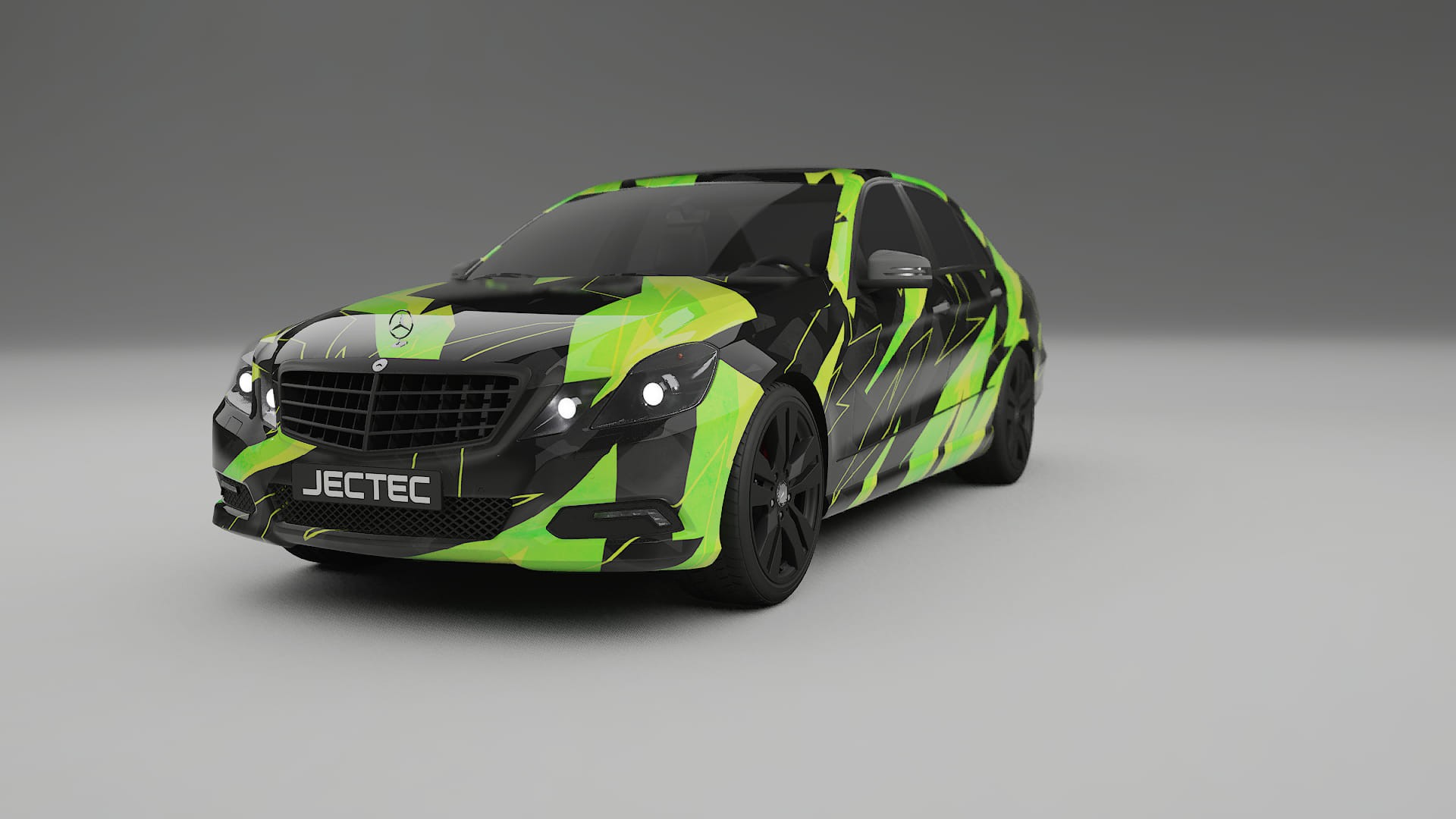 Mercedes E-class Sedan W212 Prefacelift pre-LCI NINJA TURTLES – Designet Wrap PPF-sæt i printbart polyurethanfilm