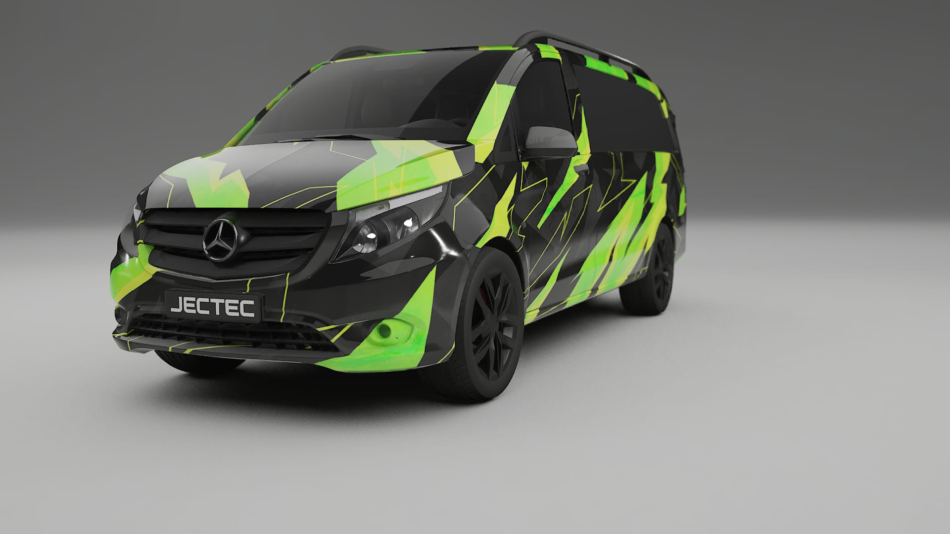 Mercedes Vito Short W447 prefacelift pre-LCI NINJA TURTLES – Designet Wrap PPF-sæt i printbart polyurethanfilm