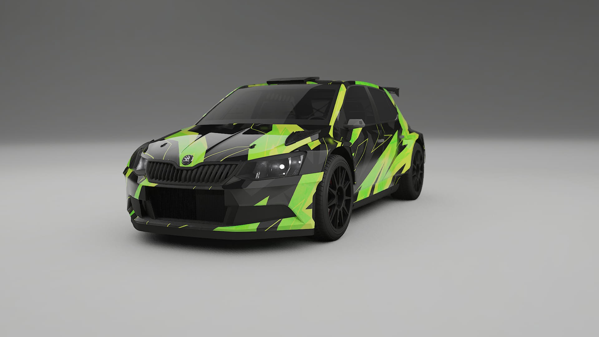 Škoda Fabia R5 6V NINJA TURTLES – Designet Wrap PPF-sæt i printbart polyurethanfilm