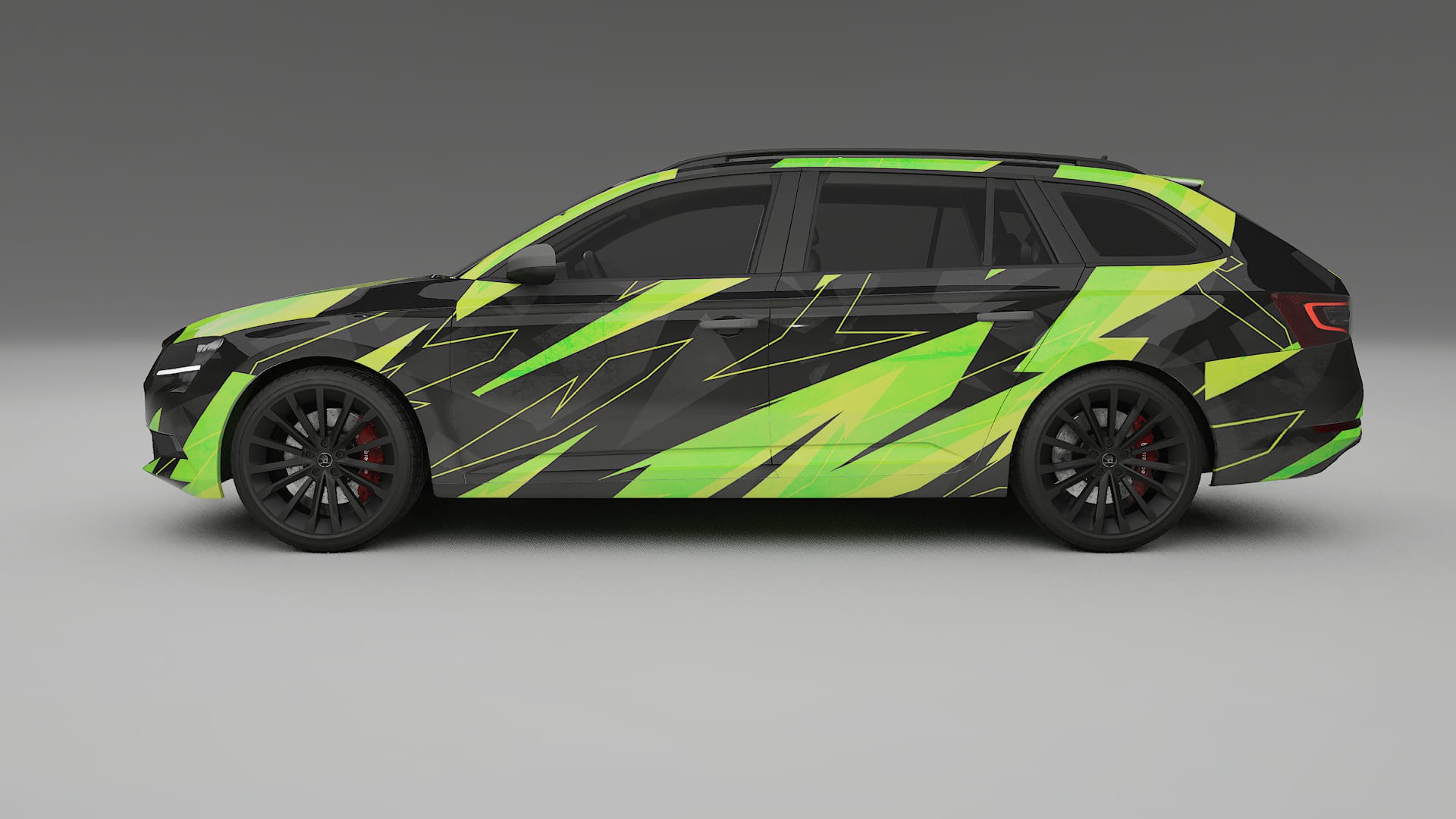 Škoda Superb B8 NINJA TURTLES – Designet Wrap PPF-sæt i printbart polyurethanfilm