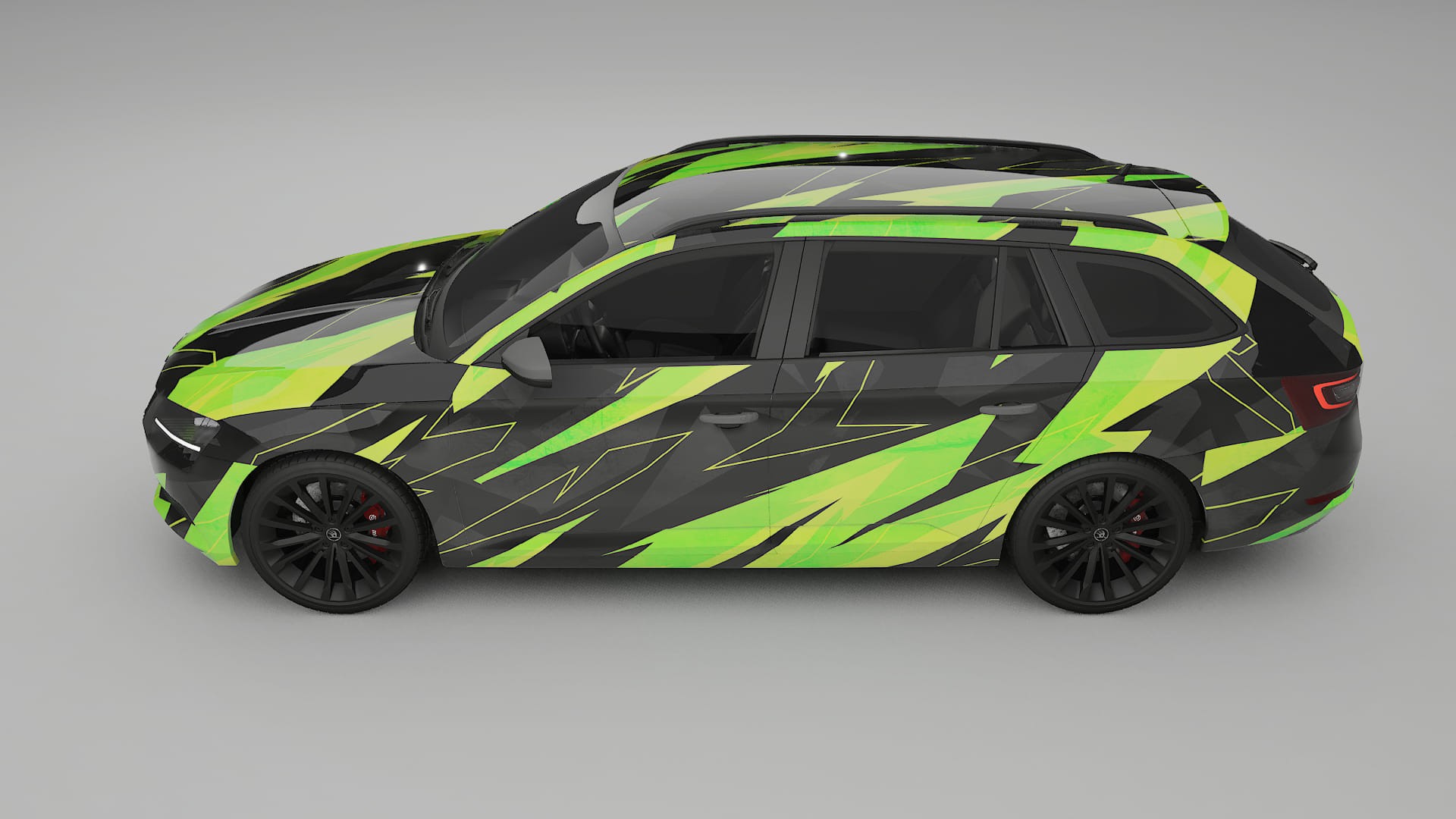 Škoda Superb B8 NINJA TURTLES – Designet Wrap PPF-sæt i printbart polyurethanfilm