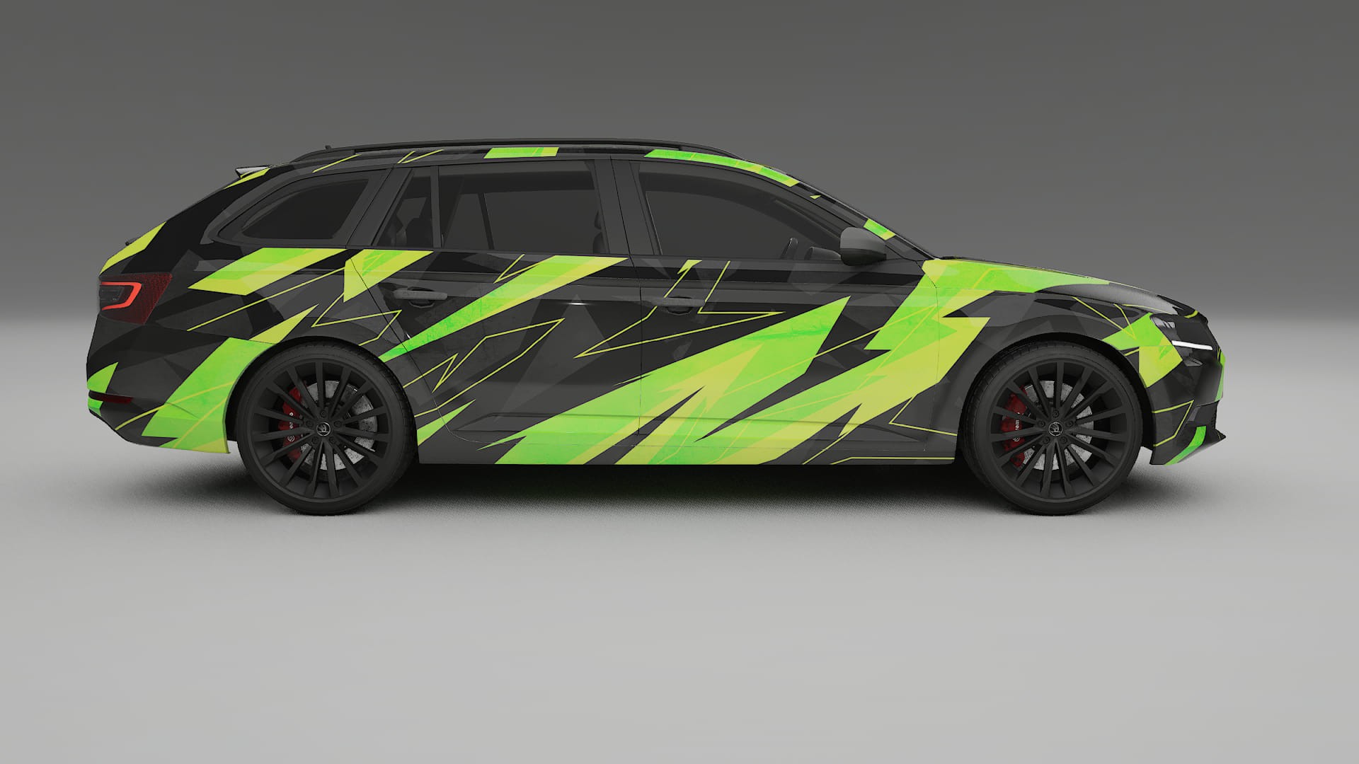 Škoda Superb B8 NINJA TURTLES – Designet Wrap PPF-sæt i printbart polyurethanfilm