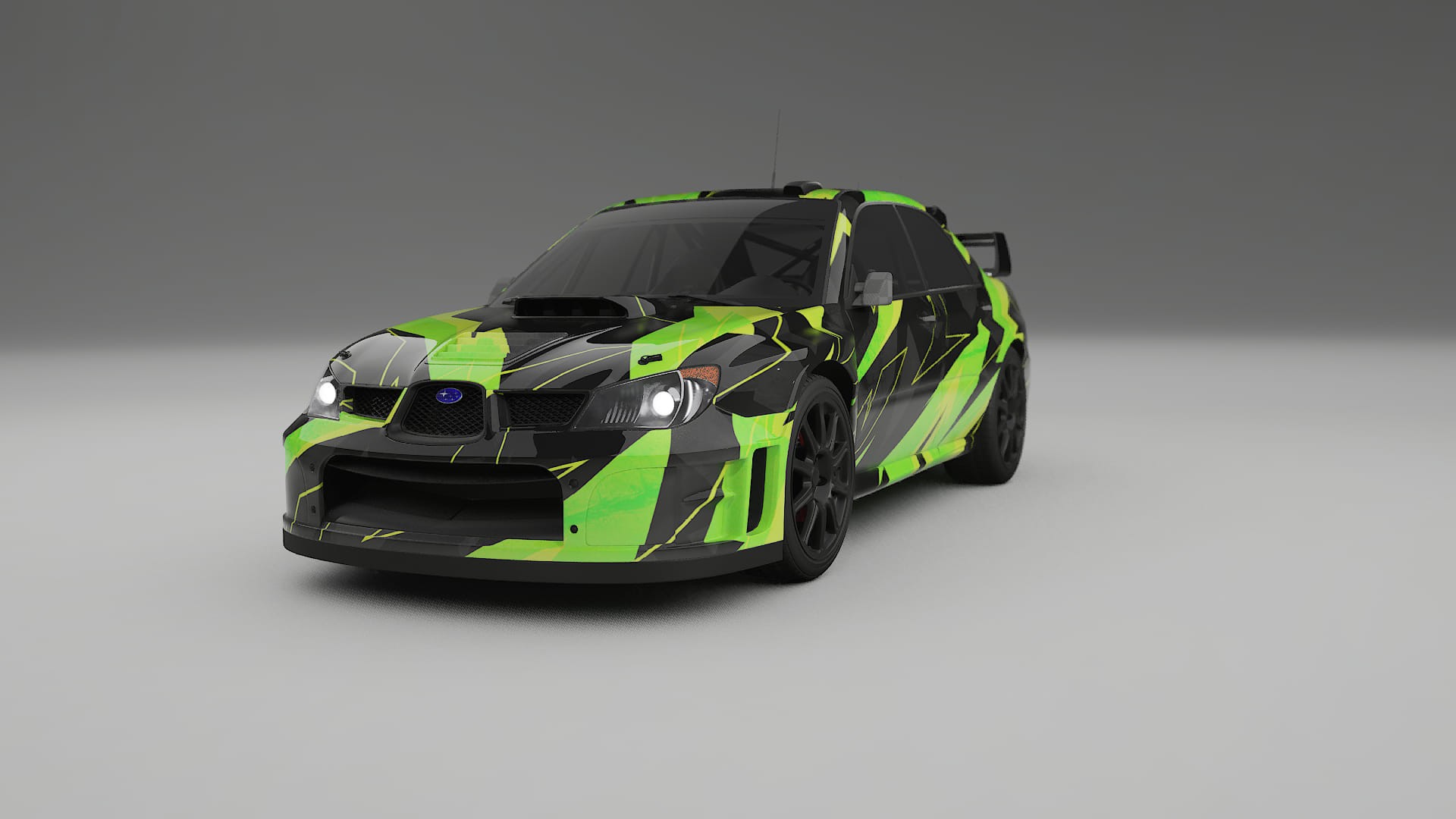 Subaru Impreza WRC GD NINJA TURTLES – Designet Wrap PPF-sæt i printbart polyurethanfilm