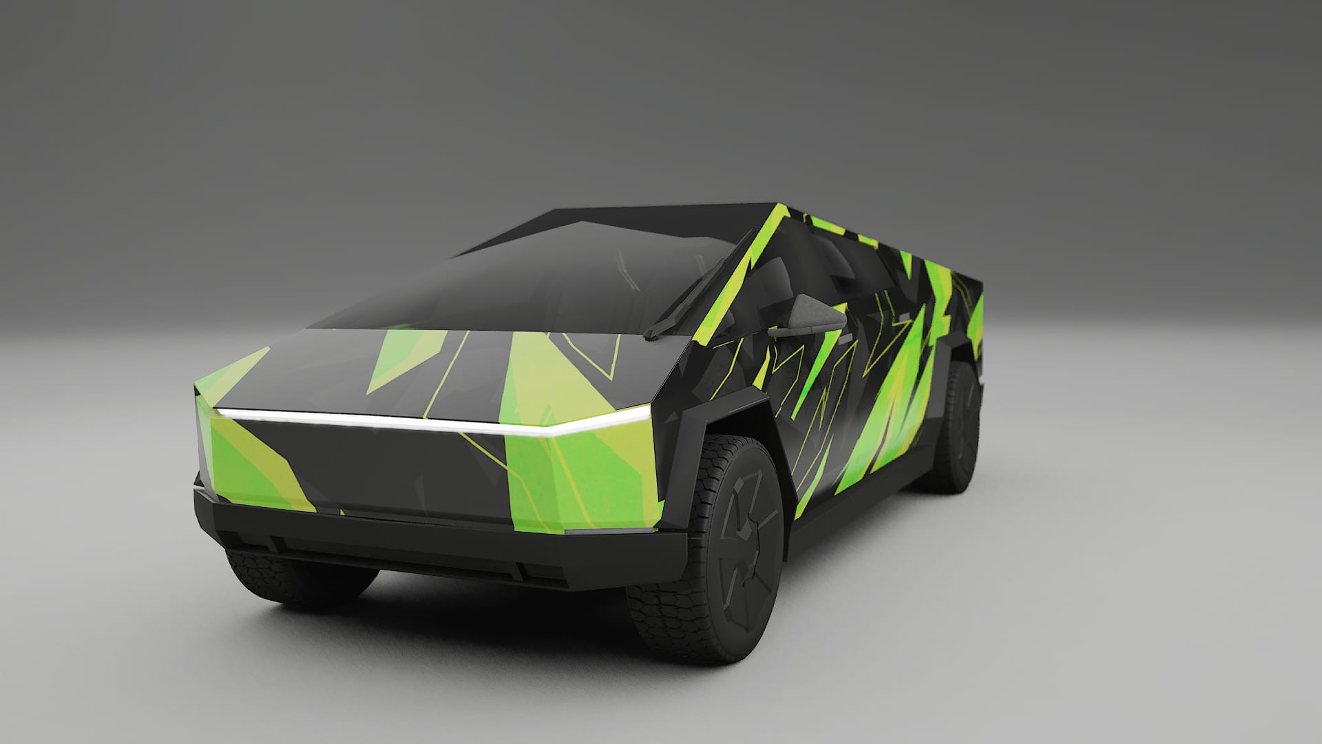 Tesla Cybertruck NINJA TURTLES – Designet Wrap PPF-sæt i printbart polyurethanfilm