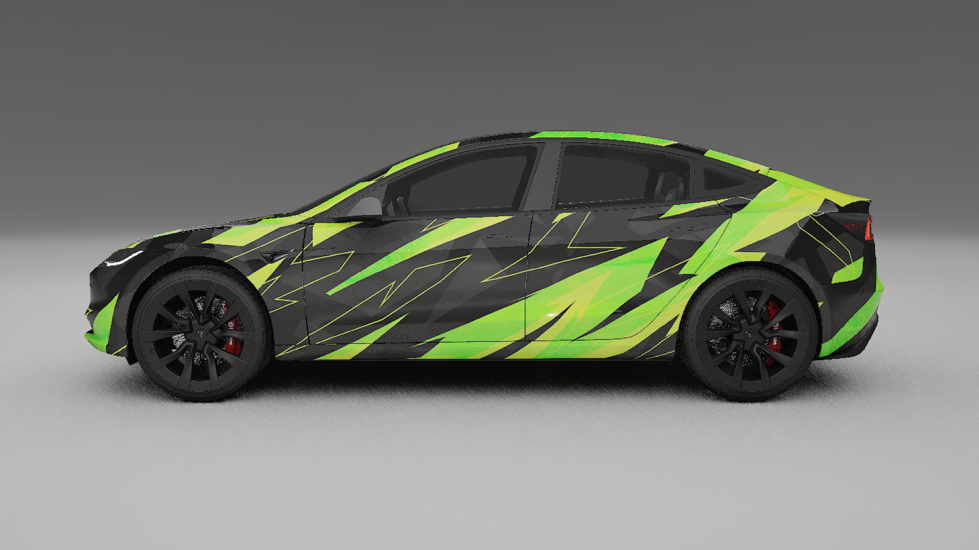 Tesla Model 3 Highland NINJA TURTLES – Designet Wrap PPF-sæt i printbart polyurethanfilm