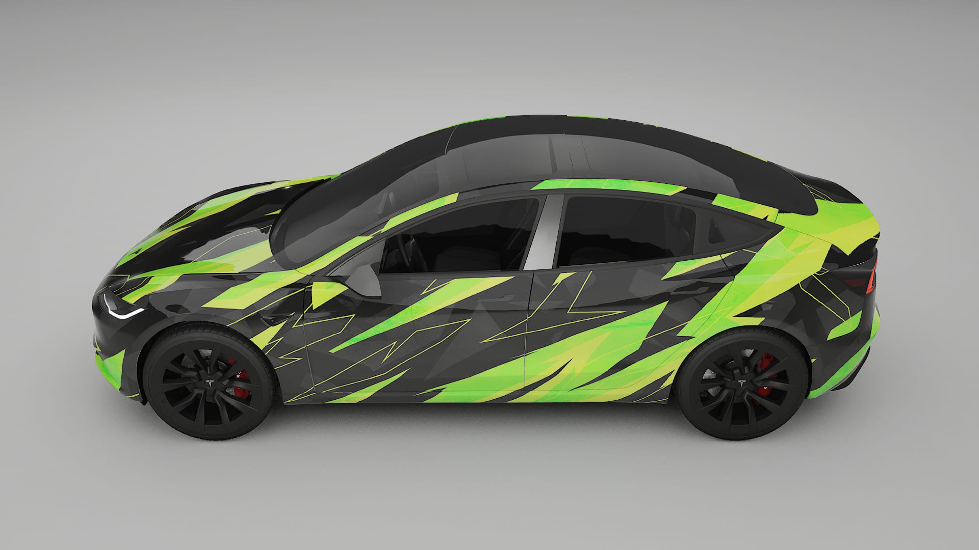 Tesla Model 3 Highland NINJA TURTLES – Designet Wrap PPF-sæt i printbart polyurethanfilm