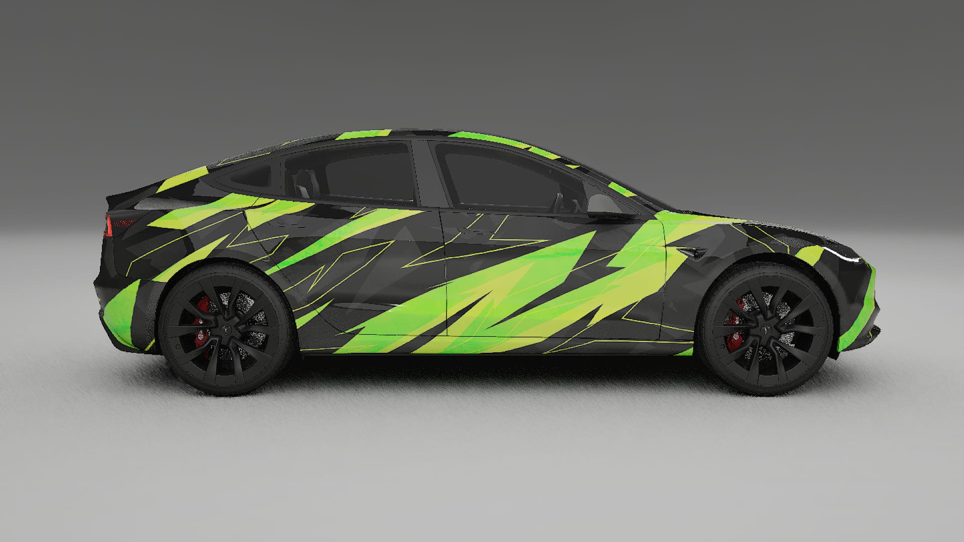 Tesla Model 3 Highland NINJA TURTLES – Designet Wrap PPF-sæt i printbart polyurethanfilm