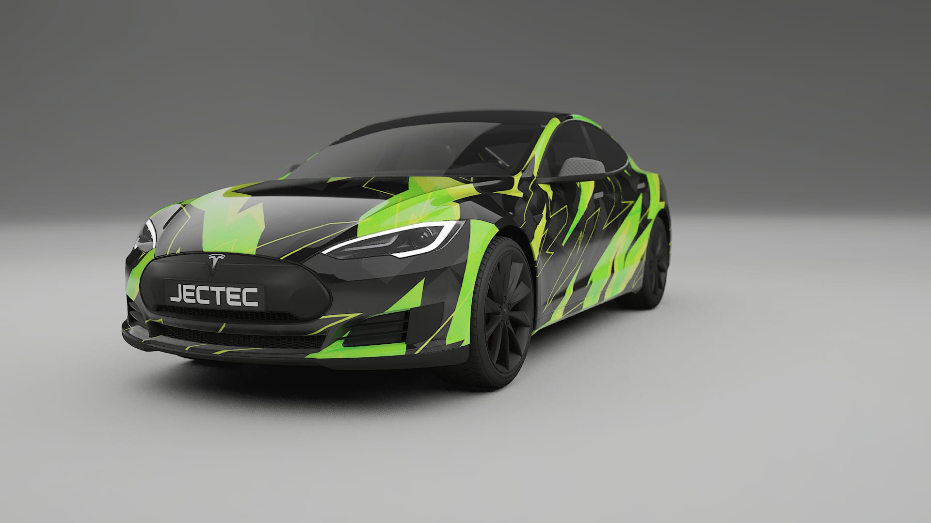 Tesla Model-S NINJA TURTLES – Designet Wrap PPF-sæt i printbart polyurethanfilm