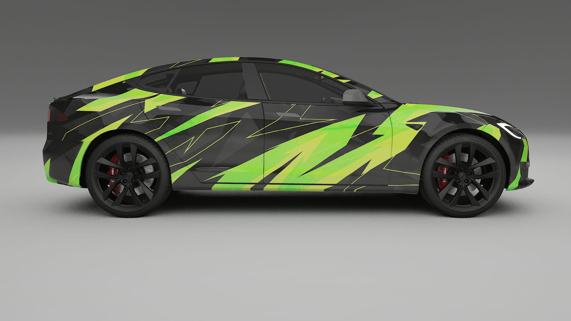 Tesla Model-S Refresh NINJA TURTLES – Designet Wrap PPF-sæt i printbart polyurethanfilm