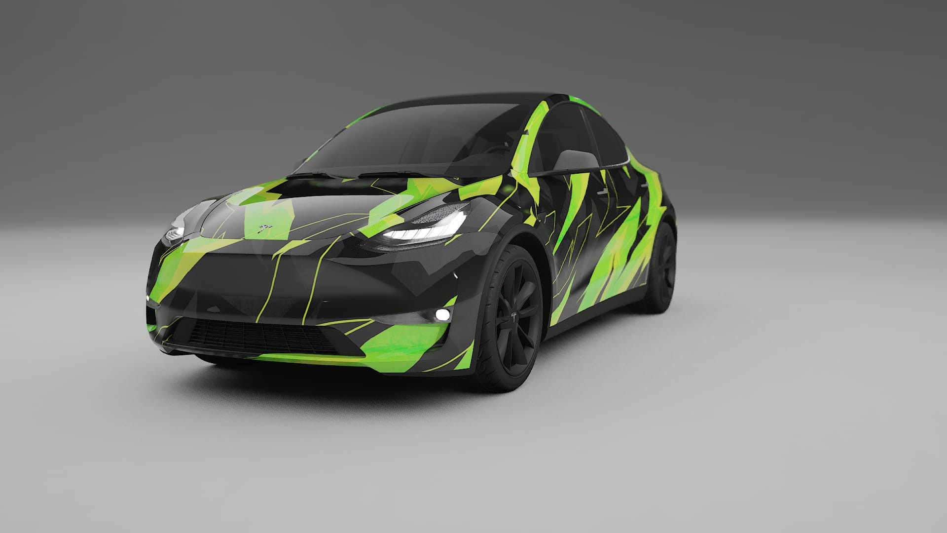 Tesla Model Y NINJA TURTLES – Designet Wrap PPF-sæt i printbart polyurethanfilm