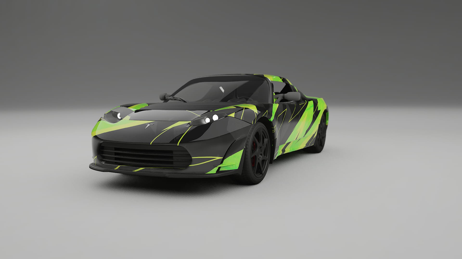 Tesla Roadster 2.5 NINJA TURTLES – Designet Wrap PPF-sæt i printbart polyurethanfilm
