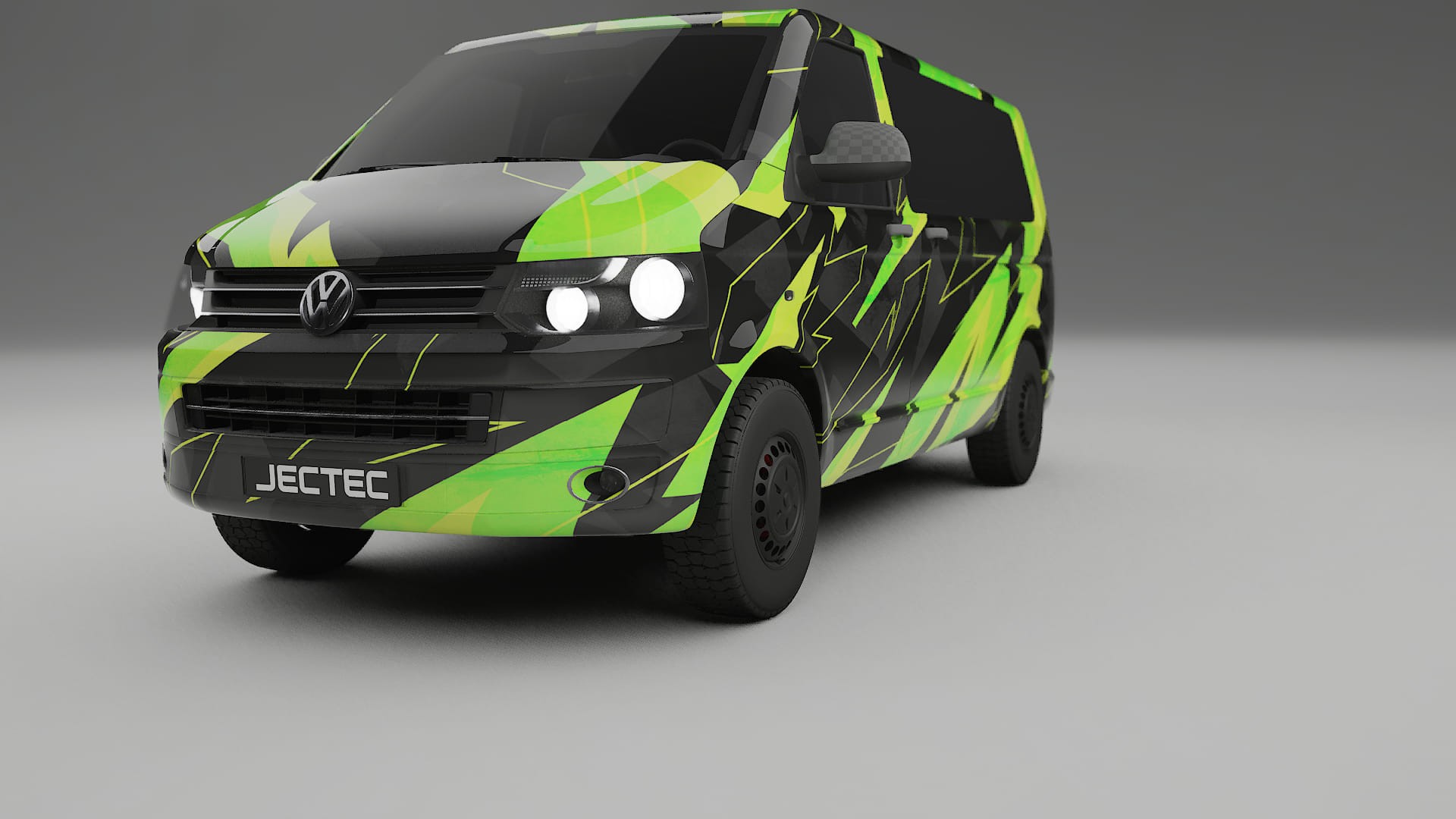 VW Transporter T5 Caravelle NINJA TURTLES – Designet Wrap PPF-sæt i printbart polyurethanfilm