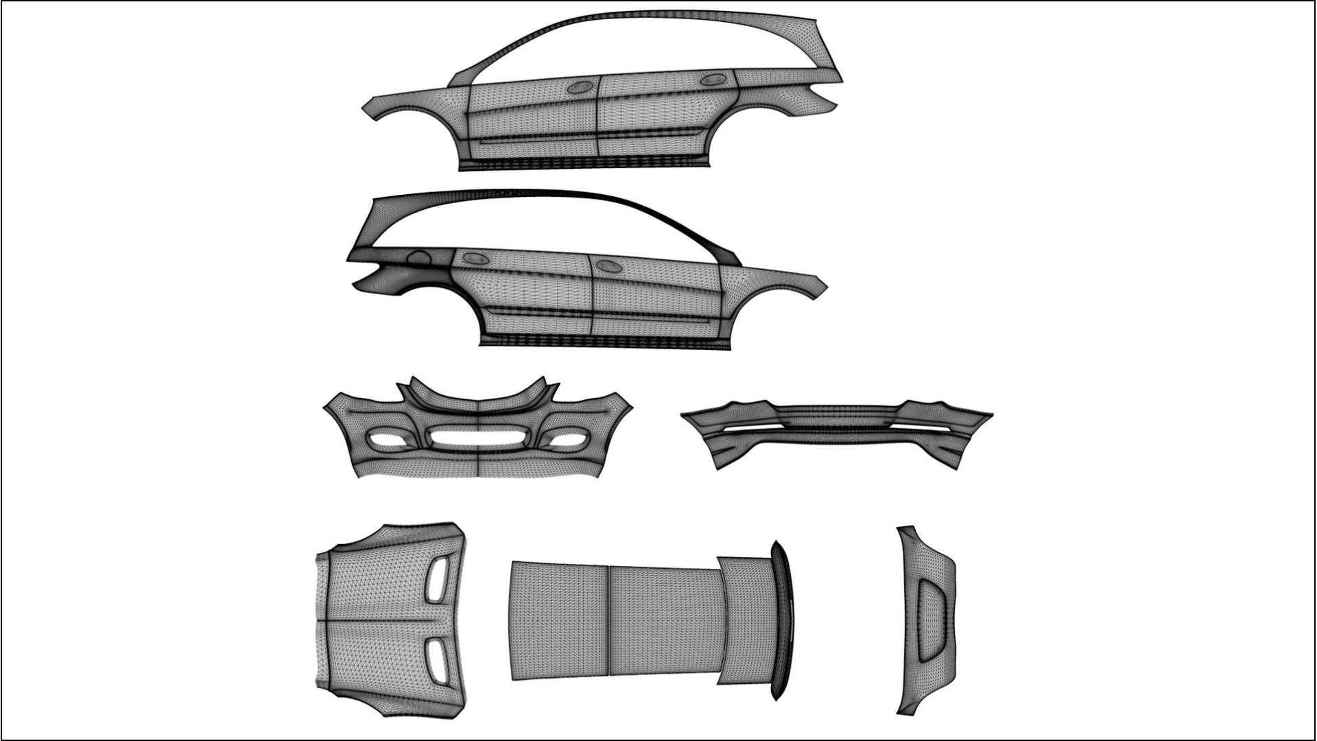 Mercedes R-class W251 facelift LCI COBRA 11 – Designet Wrap PPF-sæt i printbart polyurethanfilm 2