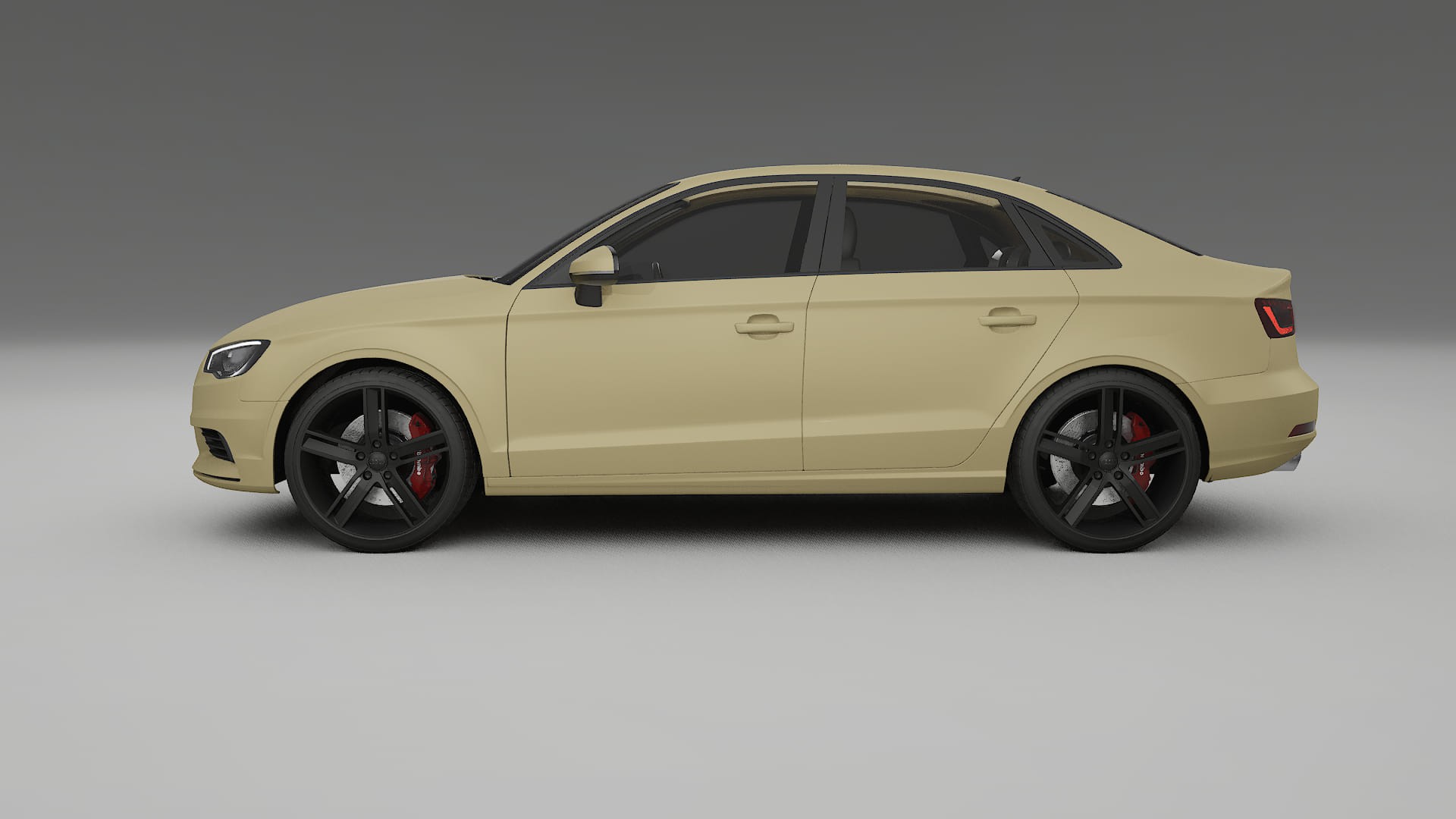 Audi A3 8V sedan prefacelift pre LCI TPU Lakbeskyttelsesfilm | SAND Farveskiftende PPF – Færdigudskåret Sæt