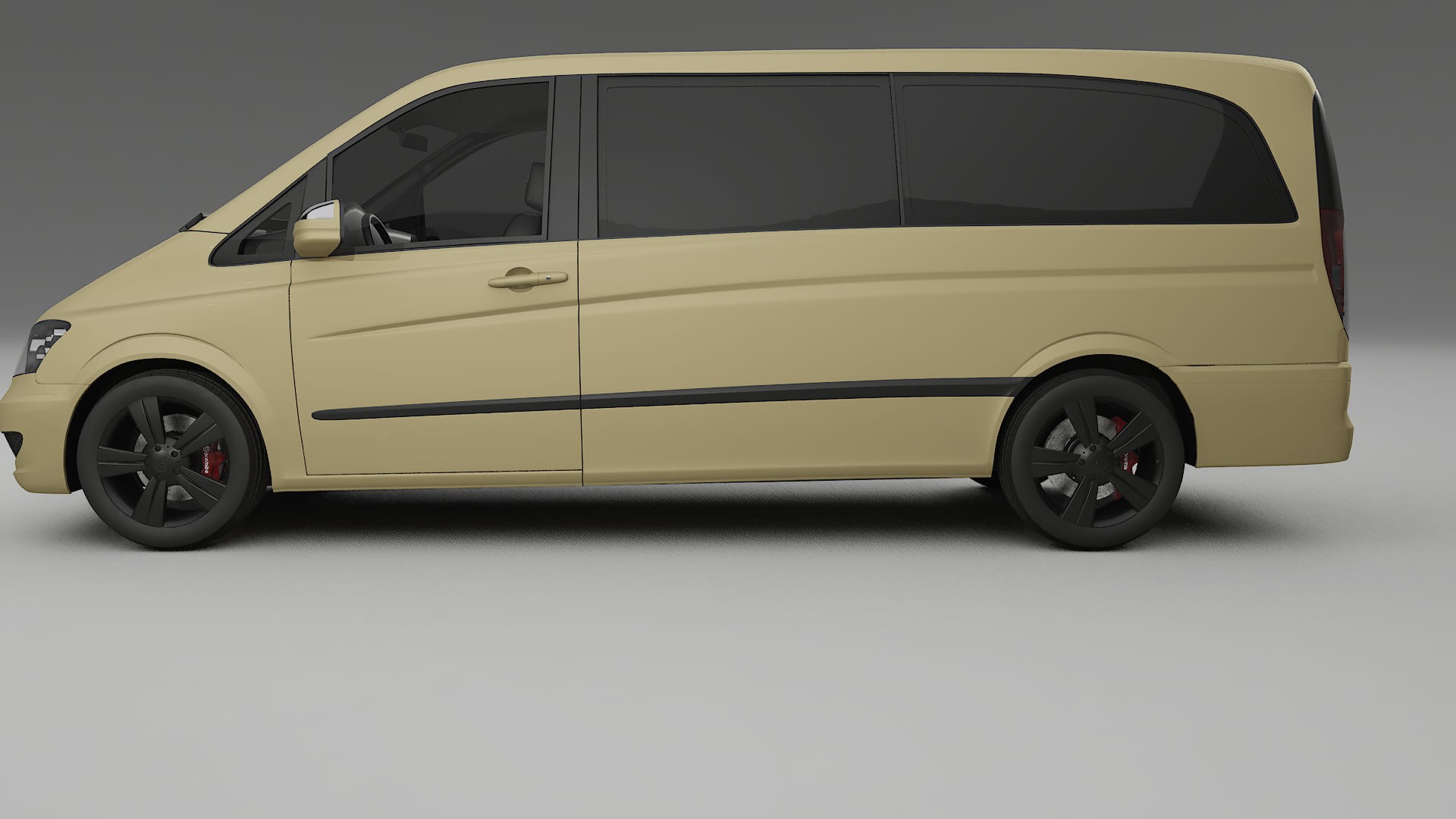 Mercedes Viano Extralong W439 Facelift LCI TPU Lakbeskyttelsesfilm | SAND Farveskiftende PPF – Færdigudskåret Sæt 2