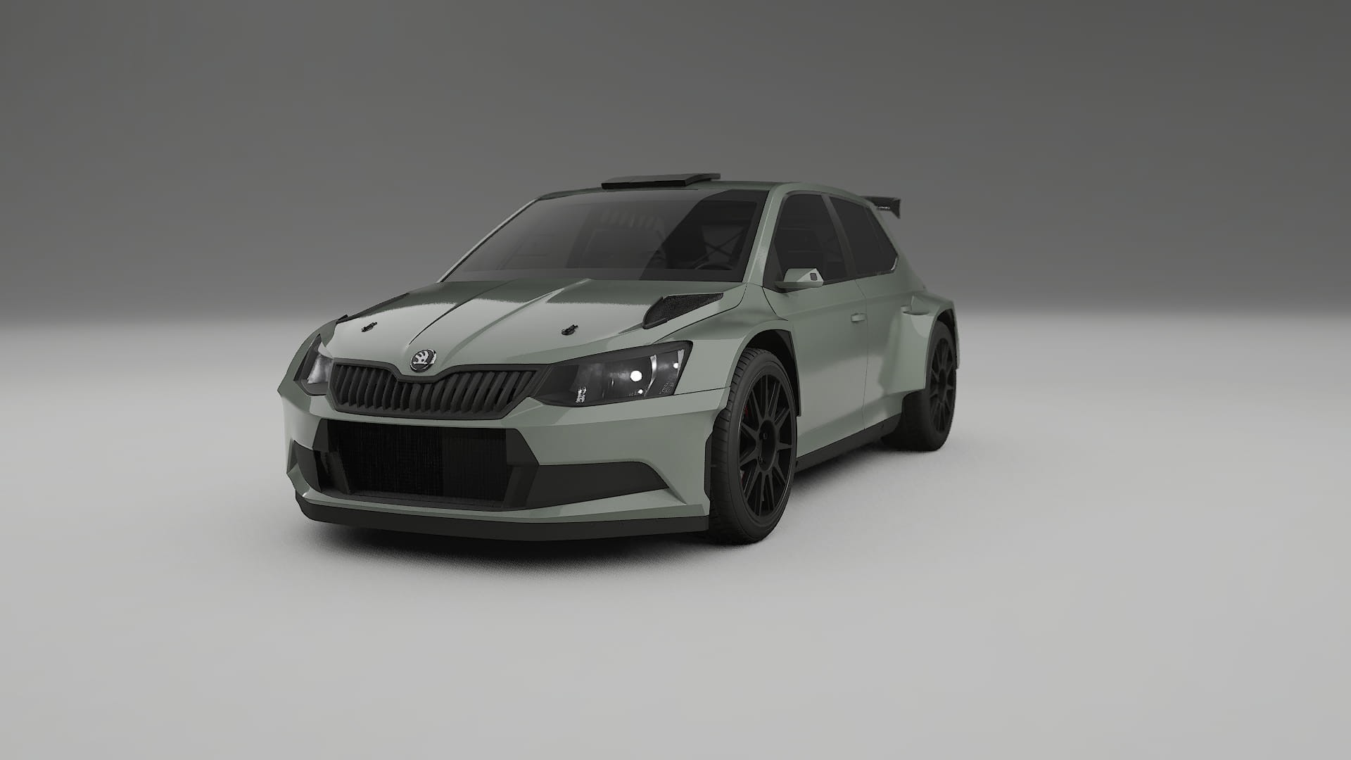 Škoda Fabia R5 6V TPU Lakbeskyttelsesfilm | SLATE Farveskiftende PPF – Færdigudskåret Sæt