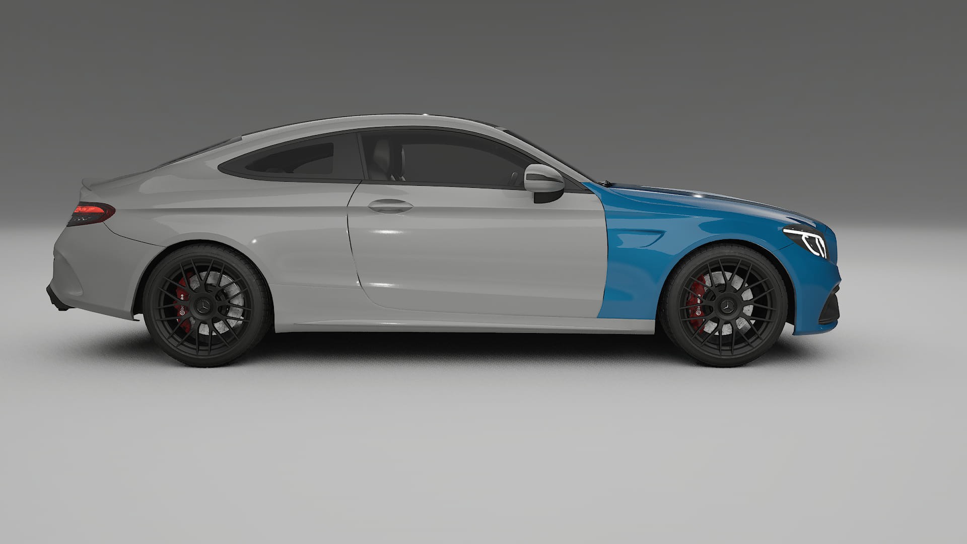 Mercedes C63 AMG W205 Coupe Lakbeskyttelsesfilm | CrystalGuard Transparent TPU PPF Frontbeskyttelsessæt 2