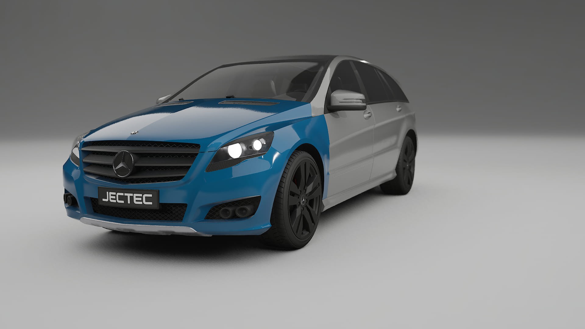Mercedes R-class W251 facelift LCI Lakbeskyttelsesfilm | CrystalGuard Transparent TPU PPF Frontbeskyttelsessæt