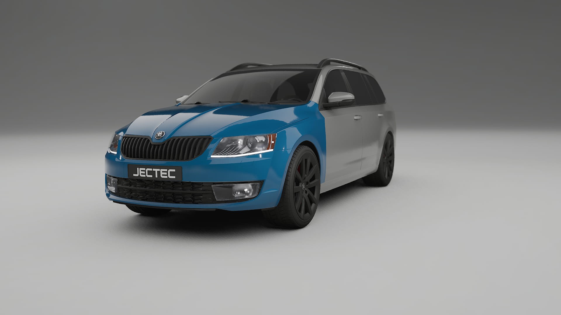 Škoda Octavia combi 5E Lakbeskyttelsesfilm | CrystalGuard Transparent TPU PPF Frontbeskyttelsessæt